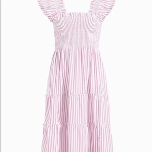 Hill House Nap Dress in Bubblegum Stripe size M